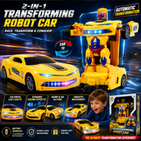 2 in 1 Transforming Robot Car Toy with Lights & Sound