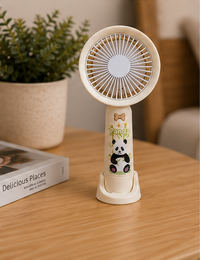 Mini Fan Rechargeable with Panda Print