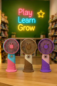 Portable Rechargeable Handheld Fan with Mobile Phone Stand