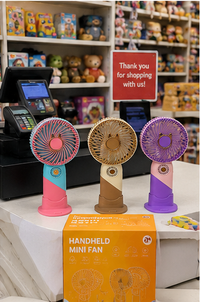Portable Rechargeable Handheld Fan with Mobile Phone Stand