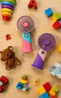 Portable Rechargeable Handheld Fan with Mobile Phone Stand