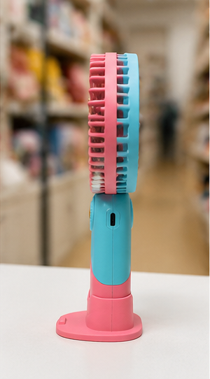 Portable Rechargeable Handheld Fan with Mobile Phone Stand